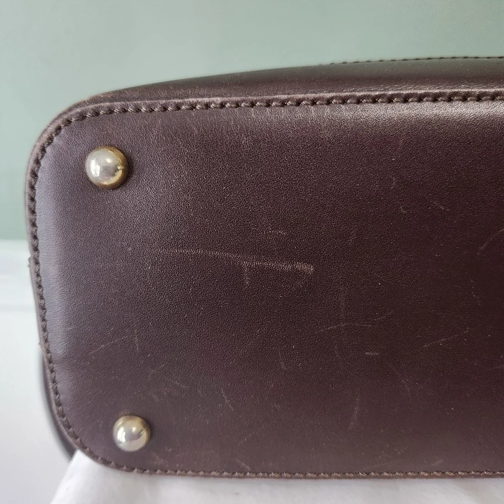 Vintage CELINE Brown and Cream Crossbody Bag